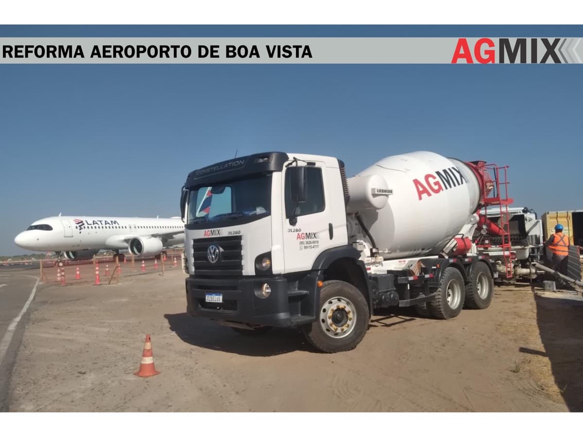 Obra Aeroporto de Boa Vista — concreto usinado Agmix em Boa Vista