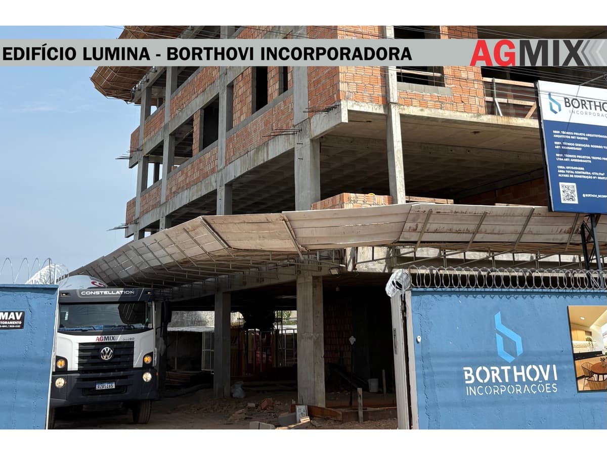 Obra Edifício Lumina — Borthovi — concreto usinado Agmix em Boa Vista