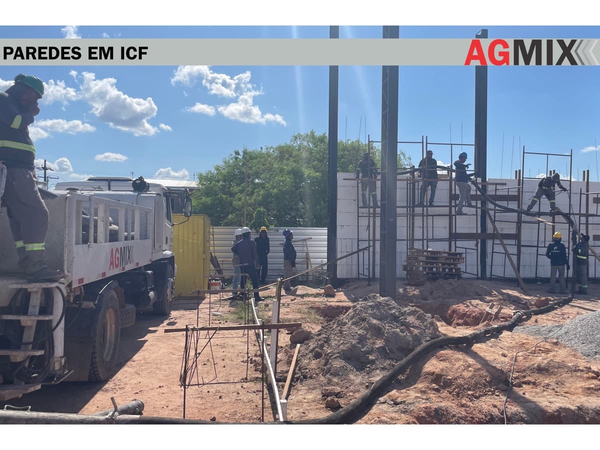 Obra Paredes em ICF — concreto usinado Agmix em Boa Vista