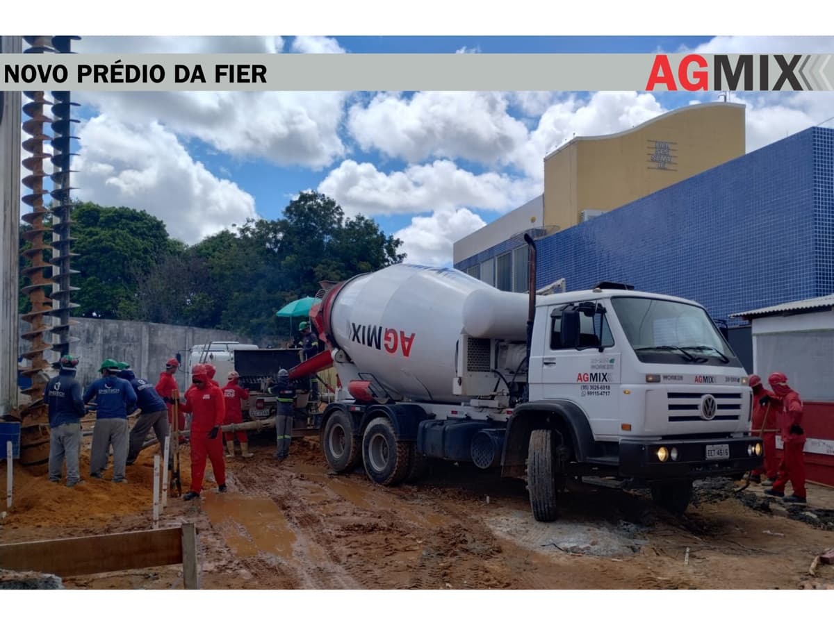 Obra Prédio da FIER — concreto usinado Agmix em Boa Vista