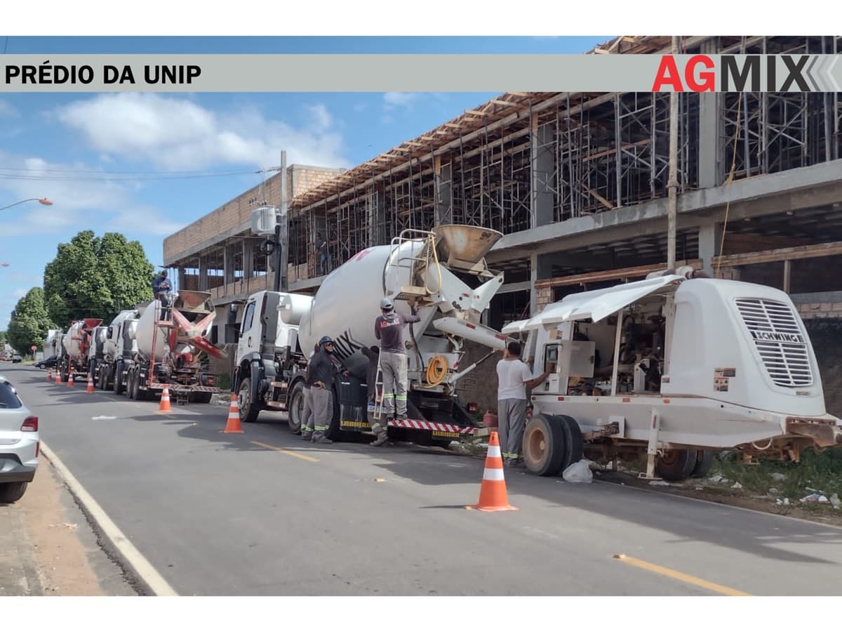 Obra UNIP Boa Vista — concreto usinado Agmix em Boa Vista